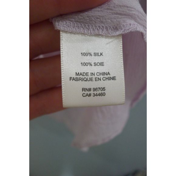 Rebecca Taylor Silk LS Bar Clip Blouse - Violet Haze 10 - Picture 7 of 8
